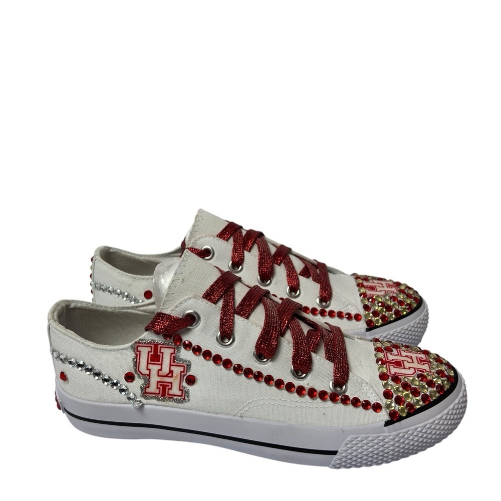 AIRWALK UNIVERSITY OF HOUSTON COUGARS WOMEN WHITE RED SNEAKERS 8.5